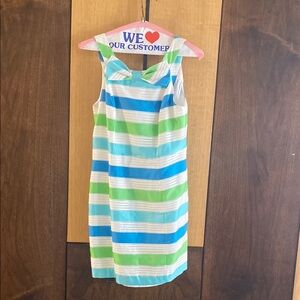 Striped Blue and Green Dress